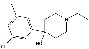 4-(3-CHLORO-5-FLUOROPHENYL)-4-HYDROXY-1-ISOPROPYLPIPERIDINE 结构式