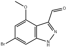 6-BROMO-4-METHOXY-3-(1H)INDAZOLE CARBOXALDEHYDE 结构式