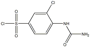 3-CHLORO-4-UREIDO-BENZENESULFONYL CHLORIDE 结构式