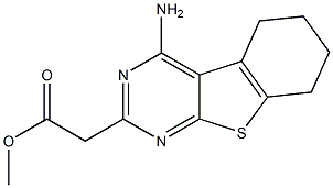 METHYL (4-AMINO-5,6,7,8-TETRAHYDRO[1]BENZOTHIENO[2,3-D]PYRIMIDIN-2-YL)ACETATE 结构式