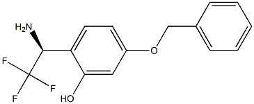2-((1S)-1-AMINO-2,2,2-TRIFLUOROETHYL)-5-(PHENYLMETHOXY)PHENOL 结构式