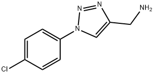(1-(4-氯苯基)-1H-1,2,3-三唑-4-基)甲胺 结构式