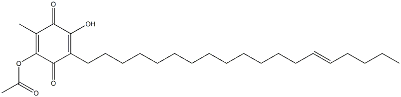 ACETIC ACID 4-HYDROXY-2-METHYL-5-((E)-NONADEC-14-ENYL)-3,6-DIOXO-CYCLOHEXA-1,4-DIENYL ESTER 结构式