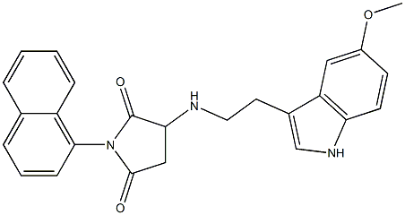 3-{[2-(5-METHOXY-1H-INDOL-3-YL)ETHYL]AMINO}-1-(1-NAPHTHYL)-2,5-PYRROLIDINEDIONE 结构式