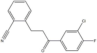 3'-CHLORO-3-(2-CYANOPHENYL)-4'-FLUOROPROPIOPHENONE 结构式