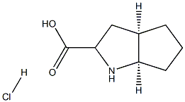 CIS-OCTAHYDROCYCLOPENTA(B)PYRROLE-2-CARBOXYLIC ACID HYDROCHLORIDE 结构式