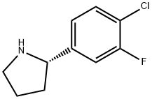 (2S)-2-(4-CHLORO-3-FLUOROPHENYL)PYRROLIDINE 结构式