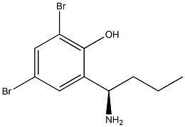 2-((1R)-1-AMINOBUTYL)-4,6-DIBROMOPHENOL 结构式