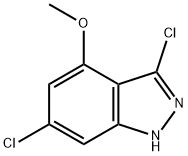 3,6-DICHLORO-4-METHOXYINDAZOLE 结构式
