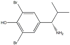 4-((1S)-1-AMINO-2-METHYLPROPYL)-2,6-DIBROMOPHENOL 结构式