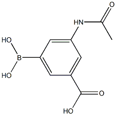 (3-ACETAMINDO-5-CARBOXY)PHENYLBORONIC ACID 结构式