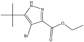 ETHYL 4-BROMO-5-TERT-BUTYL-1H-PYRAZOLE-3-CARBOXYLATE 结构式