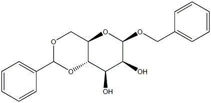 BENZYL 4,6-O-BENZYLIDENE-BETA-D-MANNOPYRANOSIDE 结构式