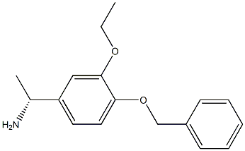 (1R)-1-[3-ETHOXY-4-(PHENYLMETHOXY)PHENYL]ETHYLAMINE 结构式