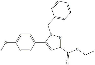 Ethyl 1-benzyl-5-(4-methoxyphenyl)-1H-pyrazole-3-carboxylate 结构式