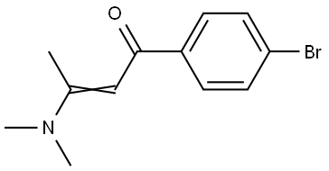 (5E)-1,6-双(4-溴苯基)-3-(二甲基氨基)-5-(1-(二甲基氨基)亚乙基)己-2-烯-1,6-二酮 结构式