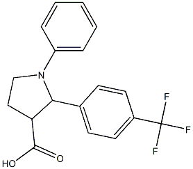 1-PHENYL-2-(4-(TRIFLUOROMETHYL)PHENYL)PYRROLIDINE-3-CARBOXYLIC ACID 结构式