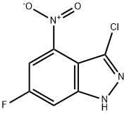 3-CHLORO-6-FLUORO-4-NITROINDAZOLE 结构式