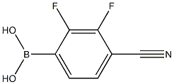 4-CYANO-2,3-DIFLUOROPHENYLBORONIC ACID 结构式