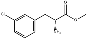 METHYL (2R)-2-AMINO-3-(3-CHLOROPHENYL)PROPANOATE 结构式