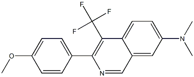 [3-(4-METHOXYPHENYL)-4-TRIFLUOROMETHYLISOQUINOLIN-7-YL]-DIMETHYL-AMINE 结构式