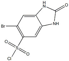 6-BROMO-2-OXO-2,3-DIHYDRO-1H-BENZIMIDAZOLE-5-SULFONYL CHLORIDE 结构式