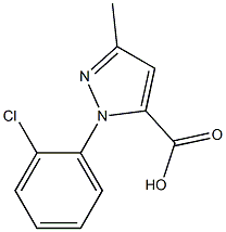 1-(2-CHLOROPHENYL)-3-METHYL-1H-PYRAZOLE-5-CARBOXYLIC ACID 结构式