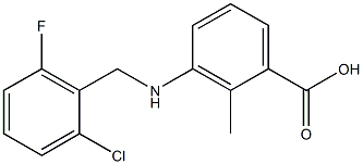 3-((2-CHLORO-6-FLUOROBENZYL)AMINO)-2-METHYLBENZOIC ACID 结构式