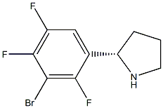 (2S)-2-(3-BROMO-2,4,5-TRIFLUOROPHENYL)PYRROLIDINE 结构式