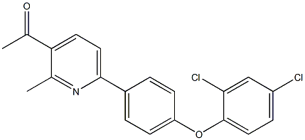 1-(6-(4-(2,4-DICHLOROPHENOXY)PHENYL)-2-METHYLPYRIDIN-3-YL)ETHANONE 结构式