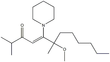 6-METHOXY-2,6-DIMETHYL-5-PIPERIDIN-1-YL-DODEC-4-EN-3-ONE 结构式