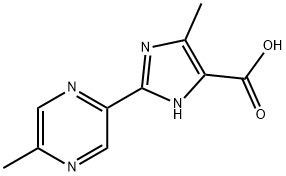 5-METHYL-2-(5-METHYL-PYRAZIN-2-YL)-3H-IMIDAZOLE-4-CARBOXYLIC ACID 结构式