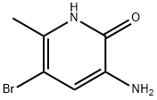 3-氨基-5-溴-2-羟基-6-甲基吡啶 结构式