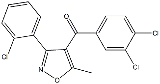 4-(3,4-DICHLOROBENZOYL)-3-(2-CHLOROPHENYL)-5-METHYLISOXAZOLE 结构式