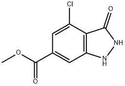 4-CHLORO-3-HYDROXY-6-INDAZOLECARBOXYLIC ACID METHYL ESTER 结构式