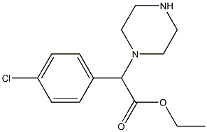 ETHYL (4-CHLOROPHENYL)(PIPERAZIN-1-YL)ACETATE 结构式