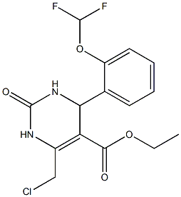 ETHYL 6-(CHLOROMETHYL)-4-[2-(DIFLUOROMETHOXY)PHENYL]-2-OXO-1,2,3,4-TETRAHYDROPYRIMIDINE-5-CARBOXYLATE 结构式