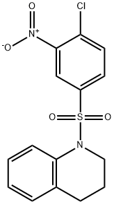 1-(4-氯-3-硝基苯磺酰基)-1,2,3,4-四氢喹啉 结构式