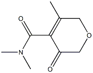 5-Methyl-3-oxo-3,6-dihydro-2H-pyran-4-carboxylic acid dimethylamide 结构式