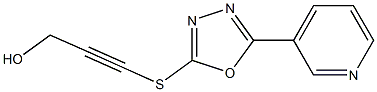 3-[(5-PYRIDIN-3-YL-1,3,4-OXADIAZOL-2-YL)THIO]PROP-2-YN-1-OL 结构式