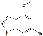 6-BROMO-4-METHOXY-1H-INDAZOLE 结构式
