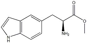Methyl (2S)-2-amino-3-indol-5-ylpropanoate 结构式