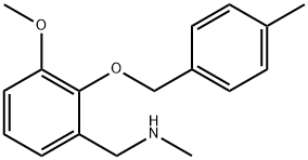 1-(3-METHOXY-2-((4-METHYLBENZYL)OXY)PHENYL)-N-METHYLMETHANAMINE 结构式