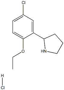 2-(5-Chloro-2-ethoxyphenyl)pyrrolidine hydrochloride 结构式