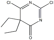 2,6-DICHLORO-5,5-DIETHYL-5H-PYRIMIDIN-4-ONE 结构式