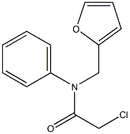 2-CHLORO-N-(2-FURYLMETHYL)-N-PHENYLACETAMIDE 结构式