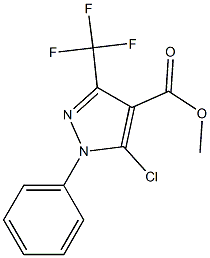 5-CHLORO-4-METHOXYCARBONYL-1-PHENYL-3-(TRIFLUOROMETHYL)PYRAZOLE 结构式