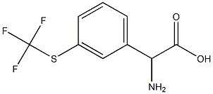 AMINO-(3-TRIFLUOROMETHYLSULFANYL-PHENYL)-ACETIC ACID 结构式