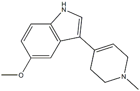 5-METHOXY-3-(1-METHYL-1,2,3,6-TETRAHYDRO-4-PYRIDINYL)-1H-INDOLE 结构式