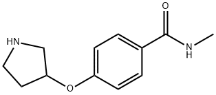 N-甲基-4-(吡咯啉-3-基氧)苯甲酰胺 结构式